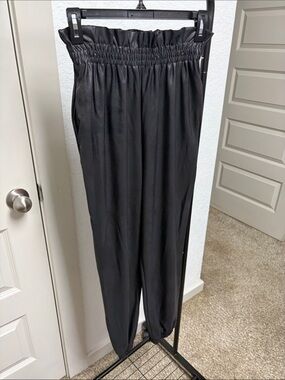 Gianni Bini Black Elastic Waist Track Pants